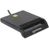 Image de Manhattan Connecteur USB-A, lecteur de carte à puce, externe (USB 2.0), Lecteur de carte mémoire, Noir