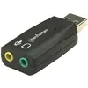 Image de Manhattan Adaptateur audio 3D USB à haut débit (USB 2.0), Carte son, Noir