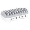 Image de Manhattan Charging Station, 10x Ports: 3x USB-C (up to 18W PD) and 7x USB-A (up to 12W), 120W Total Output, White/Grey, Three Year Warranty, Box - Station de charge - distribution d'énergie - 120 watt - connecteurs de sortie : 10 - blanc grisé