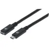 Image de Manhattan USB C - USB C (0.50 m, USB 3.2 Gen 2, 100 W), Câble USB