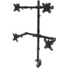 Image de Support de bureau pour 4 écrans LCD Manhattan - Acier noir - Taille d'écran : 13"-32"