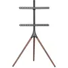 Image de Manhattan Support TV mobile avec pieds de trépied (32 kg, 45" - 65"), Pied TV, Noir, Marron
