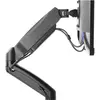 Image de Manhattan Support d'écran double à gaz Aluminium (Tables, 32", 9 kg), Support de moniteur, Noir