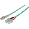 Image de Intellinet Câble de connexion FO LC/SC multimode OM3 aqua (2 m), Câble réseau