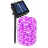 Image de 1 Set LED Guirlande Lumineuse Électrosolaire et Étanche avec 330 Lampes pour l'Espace Extérieur 10 m - Rose