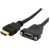Image de StarTech 3 ft HDMI Cable for Panel Mount - F/M (0.91 m), Câble vidéo, Noir