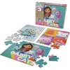 Image de Spin Master Gabby's Dollhouse, Coffret de 3 puzzles en bois de 12 et 16 pièces avec boîte de rangement en bois (72 pièces)