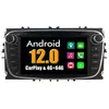 Image de Autoradio CarPlay Multimédia RoverOne Android 4Go RAM 64Go ROM GPS pour Ford Focus 2 Mondeo Kuga Smax Cmax MK2 / Noir