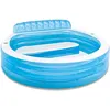Image de Petite Piscine Aqua Lounge - 229 x 218 x 76 cm - Banc gonflable intégré