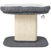 Image de CostwayArbre à Chat en Forme de Tour avec Lit Grand Perchoir en Peluche Tour à Gratter en Sisal pour Chaton Balle Interactive Gris
