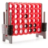 Image de CostwayJeu Puissance 4 Géant avec 42 Anneaux et 2 Leviers de Redémarrage pour Fête Intérieur Extérieur 120x42x104cm