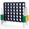 Image de CostwayJeu Puissance 4 Géant avec 42 Anneaux et 2 Leviers de Redémarrage pour Fête Intérieur Extérieur 120x42x104cm Bleu