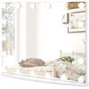 Image de CostwayMiroir Maquillage Hollywood-18 Ampoules LED Tactile Grossissement 3x Éclairage Blanc Froid/Chaud/Neutre