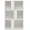 Image de Giantex Bibliothèque à 3 Niveaux Lot de 2, Style Industriel Dispositif Anti-Basculement, Blanc