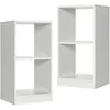 Image de Giantex Lot de 2 Bibliothèques, pour Salon, Chambre, Bureau, Entrée, 38 x 33 x 72,5 cm
