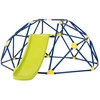 Image de CostwayToboggan avec D ´me d'Escalade pour Enfants 3-10 Ans Cage d'Escalade Charge max.: 180 KG Jeu Ext ©rieure et Int ©rieure Jaune