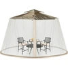 Image de CostwayMoustiquaire pour Parasol en Maille Polyester avec Fermeture Eclair et Base Remplissable pour Parasol de ø2,5 à 3 m Beige