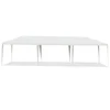 Image de CostwayTonnelle de Jardin Pliant 3 x 9 m Tente de R ©ception Imperm ©able Tube M ©tal 8 Cordes   Vent et 16 Piquets pour F  tes Mariage Blanc