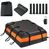 Image de Costway424L Sac pour toit de voiture Transporteur de fret de toit Sac de bagages étanche avec Serrure Orange + Noir