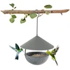 Image de CostwayMangeoire   Oiseaux Suspendue 270ml Abreuvoir et Bain d'Oiseaux avec D ´me R ©sistant aux Intemp ©ries Crochet et Bol d'Eau