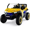 Image de CostwayVoiture électrique Enfant 12 V Télécommande pour 3-8 Ans 2 Vitesses Ressort de Suspension Charge 59KG 118x74x71CM Jaune
