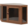 Image de CostwayCage pour Chien Intérieur XXL Cage d’Angle pour Animaux de Compagnie avec Porte Verrouillabl Niche Chien Caisse Chien 114 x 60 x 68 CM Brun
