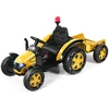 Image de CostwayTracteur Electrique avec Télécommande 2.4G 12V 7AH Vitesse : 3-8 km/h MP3 Port USB pour Enfants de 3 à 8 Ans Noir