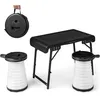 Image de Giantex Ensemble de Table et Tabourets Pliants Extérieur, Chaque Chaise Charge 200 kg