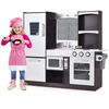 Image de CostwayCuisine Enfant en Sapin Non Toxique avec Réfrigérateur à 2 Niveaux Évier, Four, pour Enfant de 3+ Ans 97 x30 x 95 CM