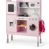 Image de CostwayCuisine Enfants Rose avec 16 Accessoires & 3 Hauteur Réglable Jeu de Cuisine avec Sons et Lumières Jouet d'Imitation pour Enfants de 3 Ans+