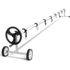 Image de CostwayEnrouleur Bâche pour Piscine Extensible 1,65M-7M Moulinet Bâche pour Piscine à Bulle en Aluminium avec 8 Sangles 2 Roues