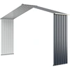 Image de CostwayAbri de Jardin en Métal & Extension 10.85  avec 2 Portes Coulissantes Verrouillables 4 Trous d’Aération Gris pour Vélo