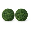 Image de Costway2 Boules 48 cm Plante Artificielle Topiaire UV-Proof Faux Plantes pour Intérieur et Extérieur