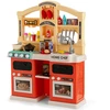 Image de Costway42 Pcs Cuisine Enfants avec Effets de Vapeur & d'Ebullition Jeux de Cuisine avec Lumières et Sons Réalistes pour Enfants de 3 Ans+ Orange