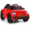 Image de CostwayVolkswagen Beetle Voiture Électrique 12V/4,5 Ah pour Enfants 3-8 Ans Télécommande 2.4G LED USB Radio Klaxon Rouge