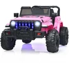 Image de CostwayVoiture Electrique 12V/7Ah pour Enfants Télécommande 2,4G 2 Moteur MP3 USB Klaxon Vitesse Max 6km/h 3-8 Ans Rose