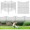 Image de CostwayClôtures de Jardin en Métal avec 5 panneaux et 5 piquets Barrière Jardin Exterieur pour Animaux Résistant à Rouille Décoratives 87 x 98CM noir