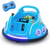 Image de CostwayAuto-tamponneuse Électrique 12 V avec rotation à 360° Télécommande Lumières Musique intégrée Connexion sans Fil pour 3-8 Ans Bleu