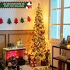 Image de Giantex Sapin de Noël Pré-Illuminé 210 cm, Sapin Artificiel 403 Pointes de Branches