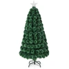 Image de CostwaySapin de Noël 150 cm Arbre de Noël Lumineux 170 LED 8 Modes d'Éclairage 170 Branches en PVC Étoile Lumineuse Fibres Optiques Décoration de Noël