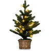 Image de Giantex Mini Sapin de Noël Pré-éclairé avec 96 Branches, 20 Lumières LED pour Décoration