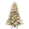 Image de CostwaySapin de Noël Artificiel 180 Avec 1415 Branches 260 Lumières Led Blanc Chaud Floqué Charnières Arbre de Noël Pré-Éclairé Installation Rapide