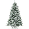 Image de CostwaySapin de Noël Artificiel de 186 cm avec Aiguilles de Pin Arbre de Noël Floqué avec 250 Lumières LED Blanches Chaudes & 752 Branches Mixtes pour la Maison le Bureau & le Carnaval