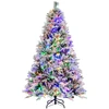 Image de CostwaySapin de Noël Artificiel 180 cm avec Aiguilles de Pin 850 Branches 240 Lumières LED et 34 Cônes de Pin Sapin Décoré Enneigé 8 Modes d'Éclairage Décoration de Noël