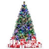 Image de CostwaySapin de No «l Artificiel Illumin © de 215 cm   Charni ¨re avec 1116 Branches 400 Lumi ¨res LED 70 Pommes de Pin et 70Baies Rouges 11 Modes d'  clairage