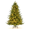 Image de CostwaySapin de Noël Artificiel de 183 cm Arbre de Noël à Charnière avec 788 Branches en PE et PVC 280 Lumières LED Blanc Chaud et 8 Modes d'Éclairage