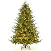 Image de Giantex Sapin de Noël Lumineux avec 8 Modes d'Éclairage, Base en Fer (180cm)