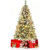 Image de Giantex Sapin de Noël 150cm, 450 Branches Articulées avec 200 LED et 8 Éclairage