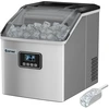 Image de CostwayMachine à Glaçons Automatique 22kg/24h Acier Inoxydable Cuillère à Glace Fonction d'Auto-Nettoyage Écran Lcd Fonction Minuterie Pour Cuisine Argent