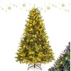 Image de Giantex Sapin de noël artificiel 180cm arbre de noël artificiel avec 350 lumières led